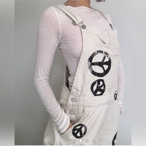 Free People Ziggy Harmony Overalls Peace sign